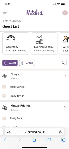 wedding table seating charts with guest names and table names