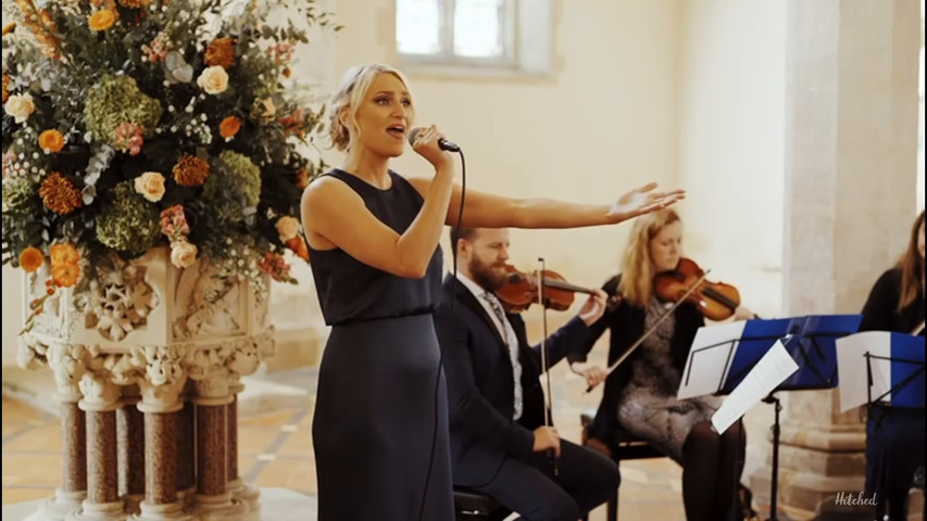 Emily singing at a Wedding in October 