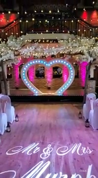 Giant heart with pixel fairground bulbs by Limelight