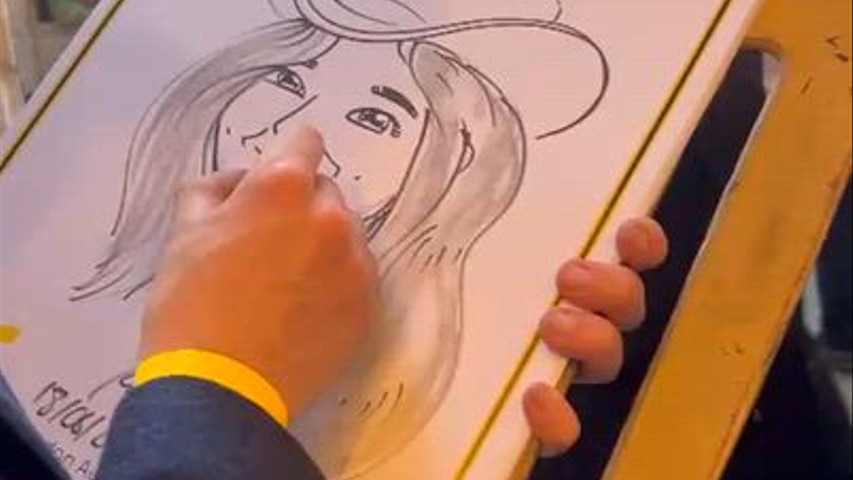 Cowgirl Caricature