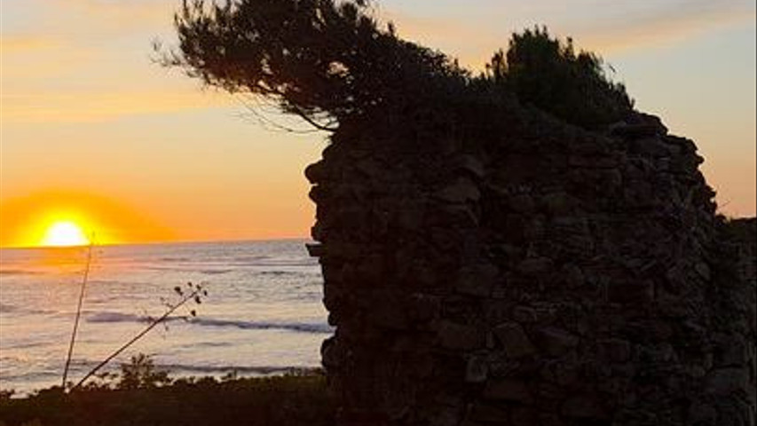 Ancient ruins at Sunset