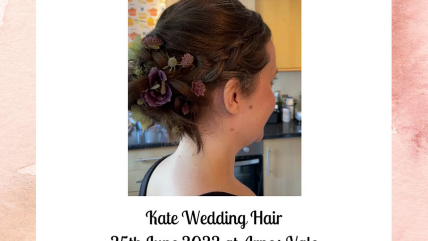 Kates' Wedding Hair