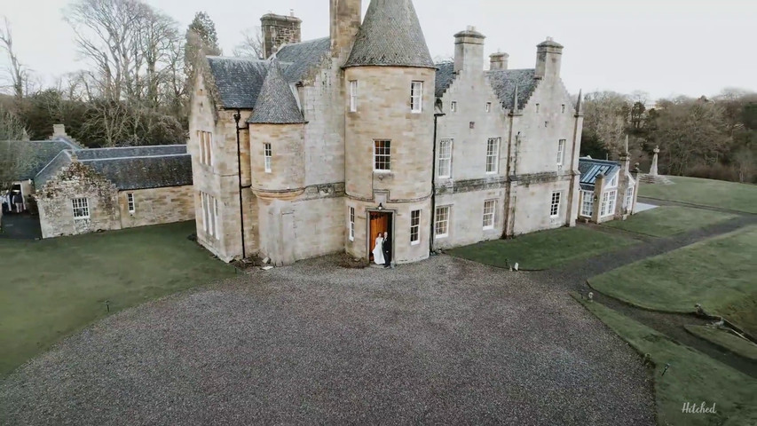 Wedding Aerial Newhall Estate Front