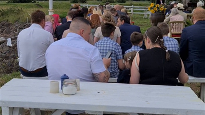 Ceremony on the sea wall