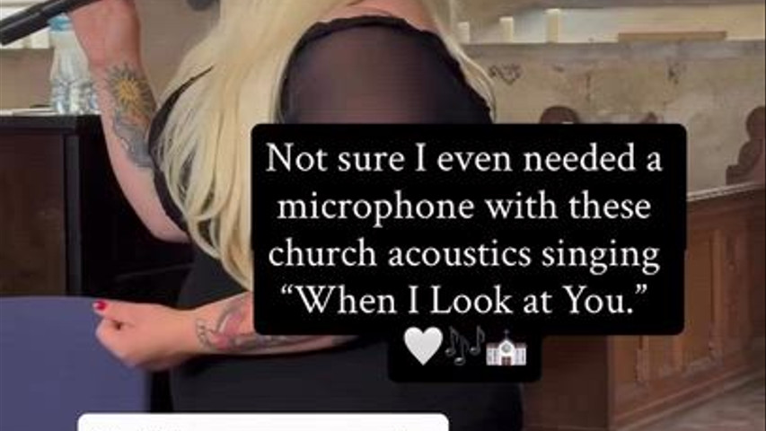 Not sure I even needed a microphone with these church acoustics!