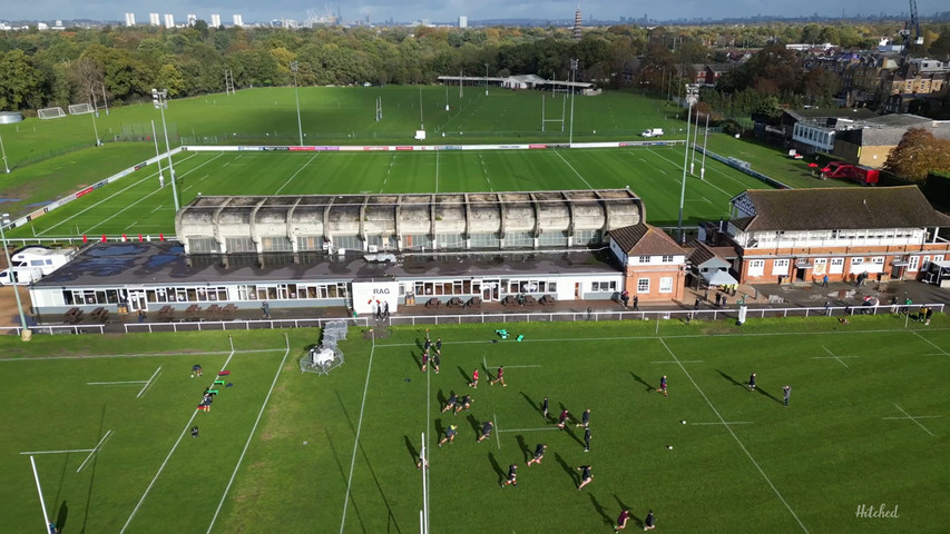 Aerial film of The Richmond Athletic Ground