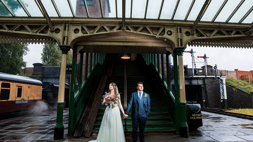 Wedding at a Train station