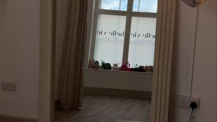 The spacious changing room