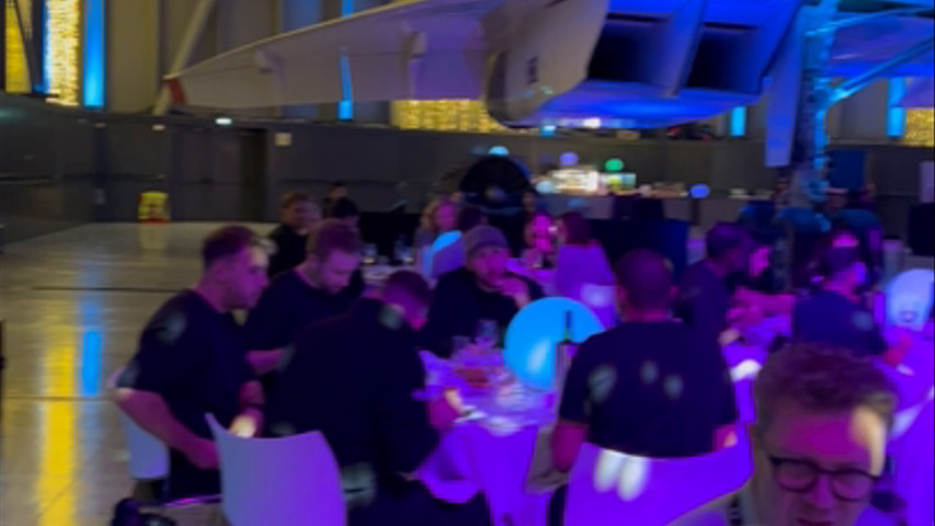 Dinner beneath Concorde