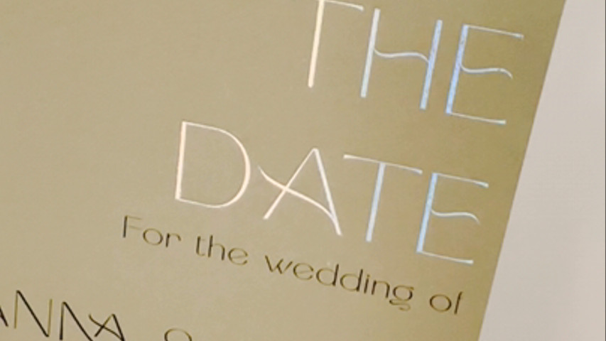 Hot Foiled Save the date examples