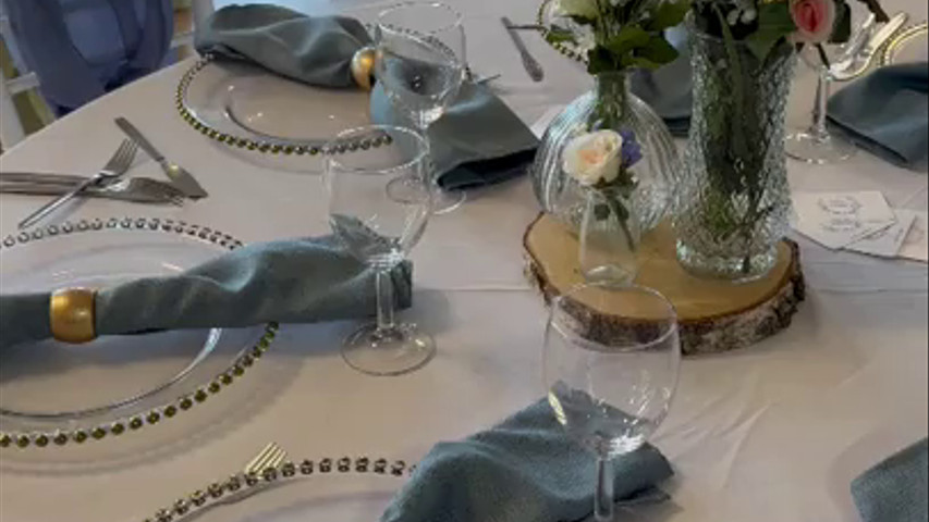 Reception layout with different colour schemes