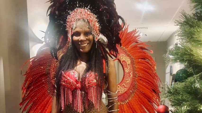 Samba dancers interaction with guests, London