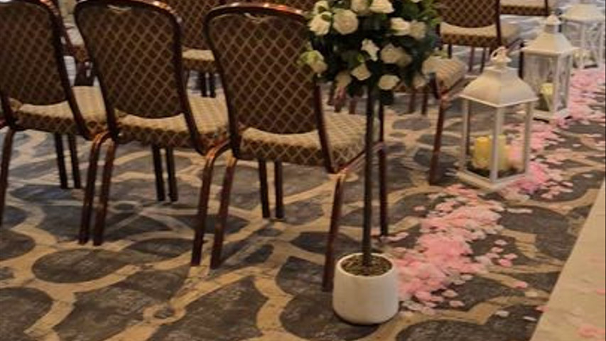 Wedding setup at Lea Marston 