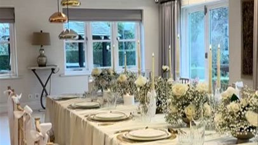 Intimate wedding breakfast