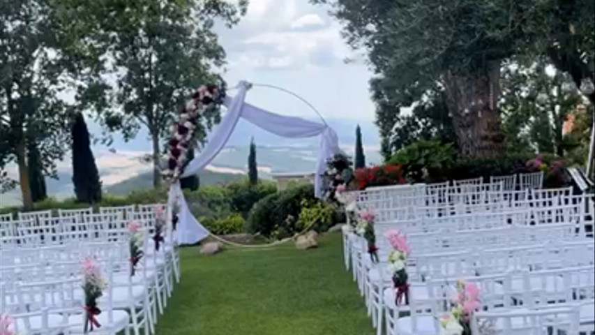 Civil ceremony setup