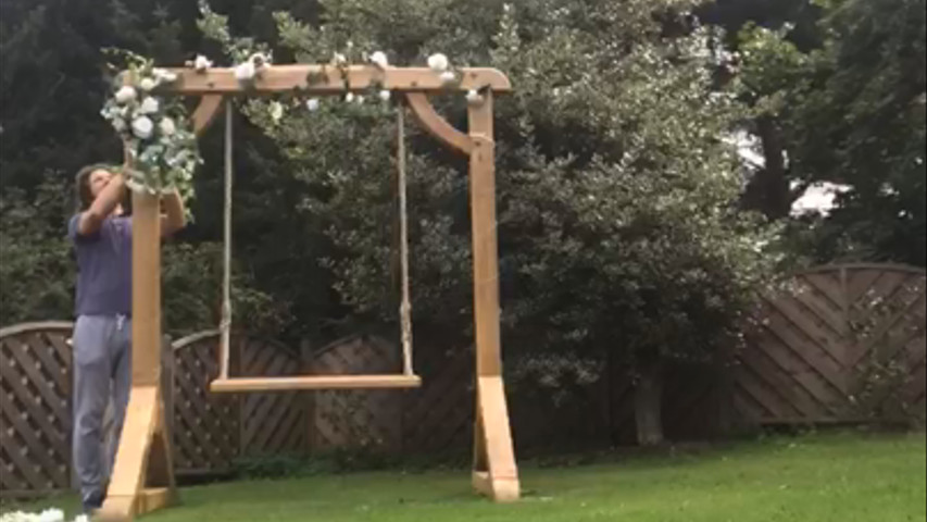 Timelapse of the swing being installed 