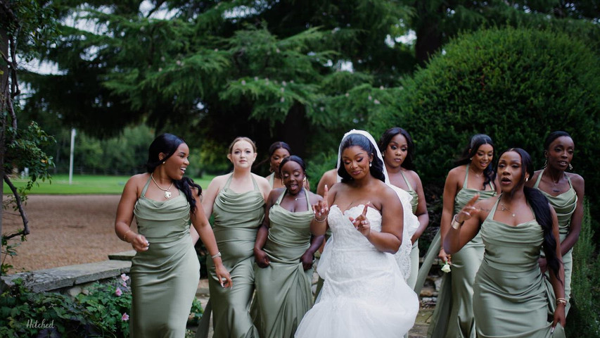 The bride and her bridesmaid