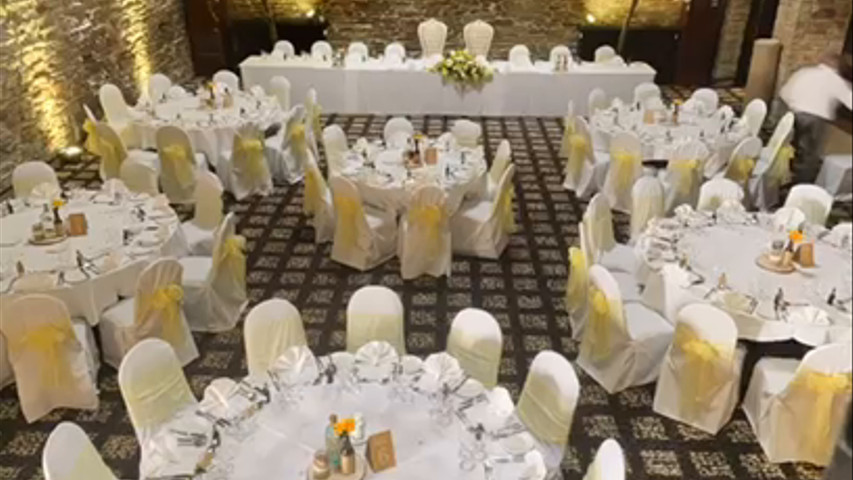 Ceremony to Wedding breakfast set up