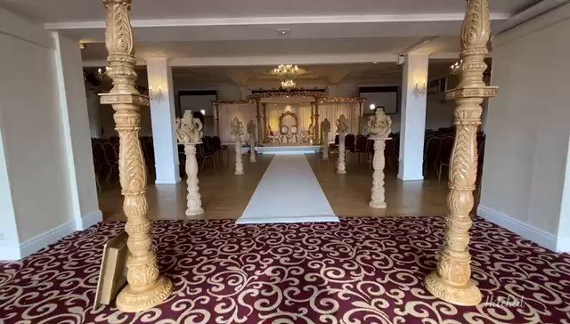 Mandap Set Up Inside The Pavilion 