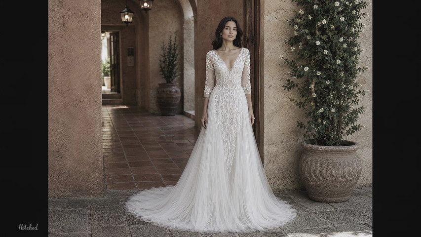 Modern Embroidered A-Line Wedding Dress