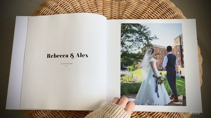 Photo book of wedding highlights