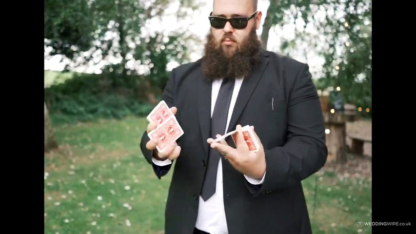 Cardistry at a wedding.