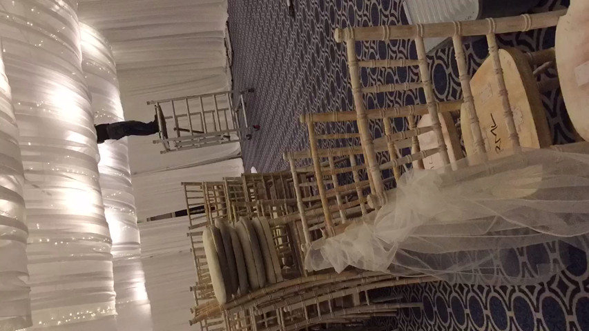 time lapse video of venue draping