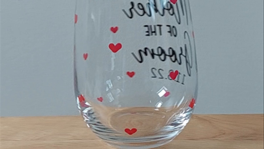 Mother of the Groom stemless wine glass