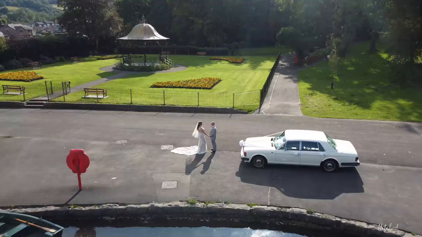 Church wedding drone video