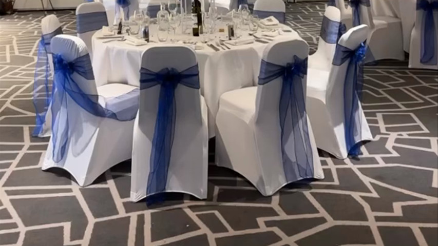 Chelsea themed wedding breakfast 