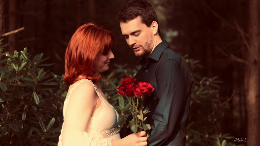 Forest Cabin Overnight Engagement Shoot