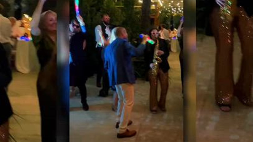 Wedding dance floor in action