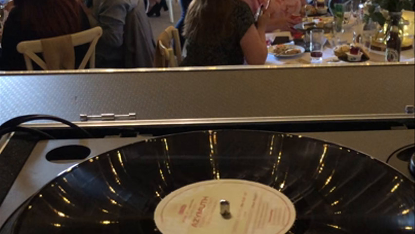 Vinyl wedding breakfast