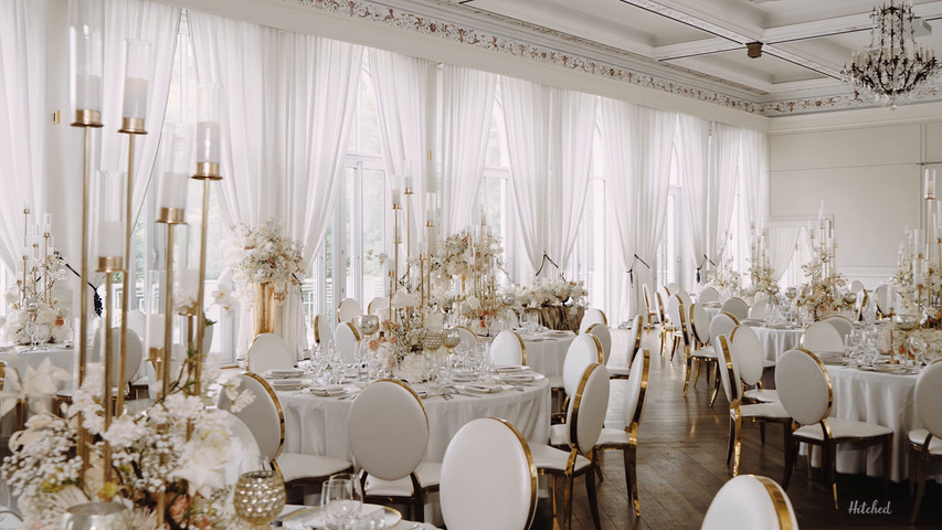 Elegant formal reception design and decor