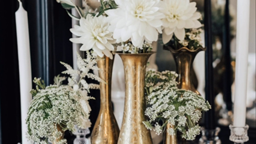 White and green wedding Blooms