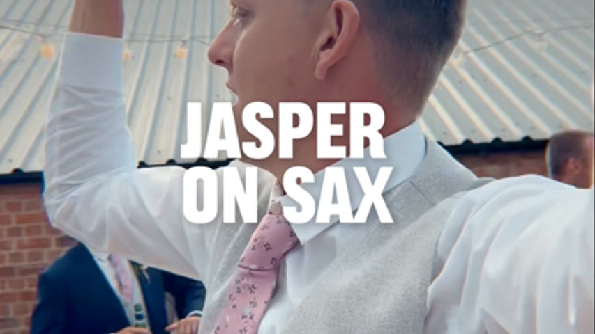 Jasper on sax daytime set