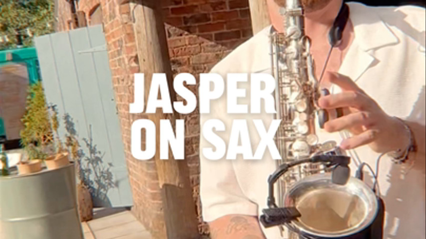 Jasper on sax daytime set