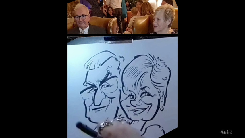 Drawing Caricature Live at a Wedding