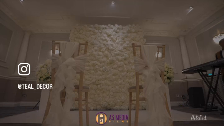 Ivory backdrop decor