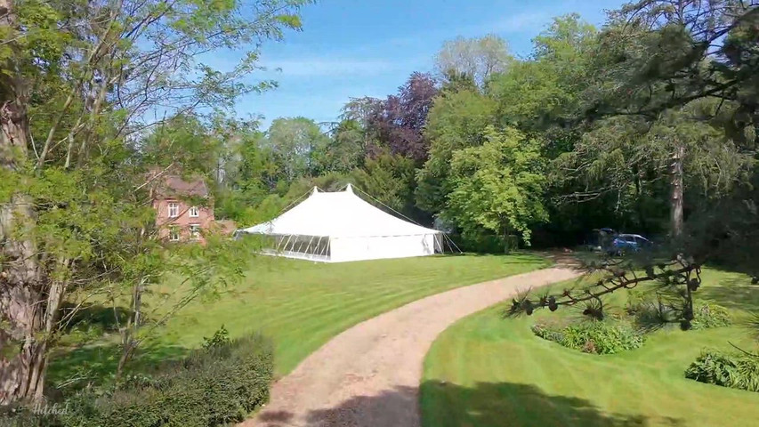 12m x 18m Traditional Pole Marquee at Great Melton Old Rectory