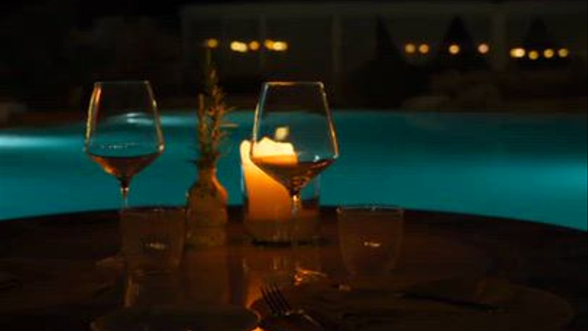 Evening by the pool