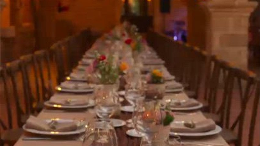 Dinner in the courtyard