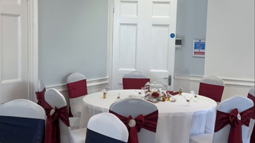 A Wedding Banquet Set Up