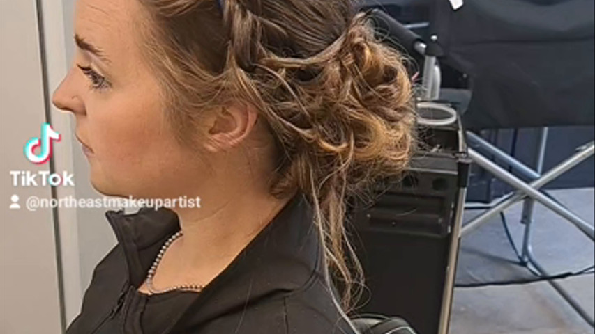 Wedding guest hairstyle curly updo