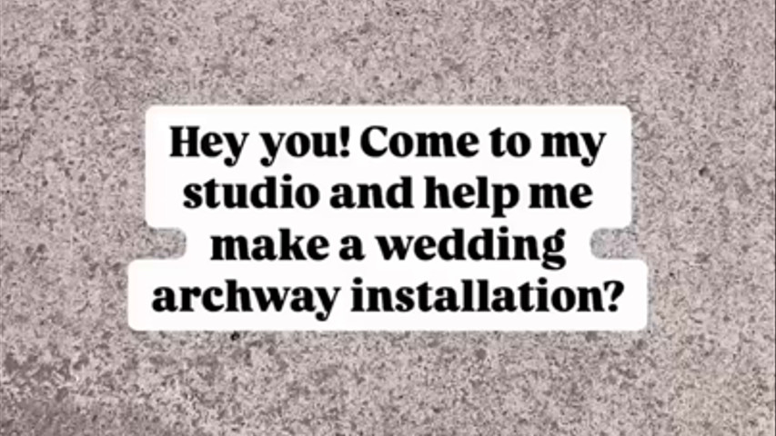 Building an archway installation for an altar