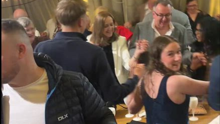 Surprise singing waiters show at Hazlewood castle