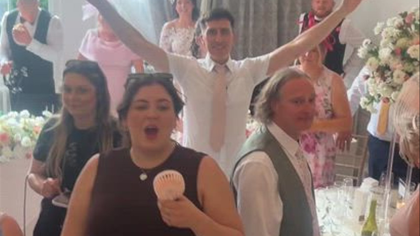 Surprise singing window cleaner?