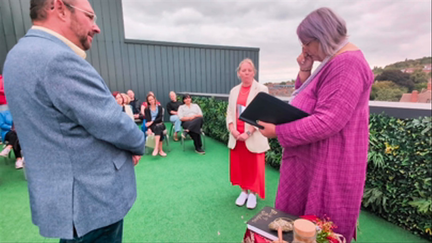 Handfasting for Mark and Lucy