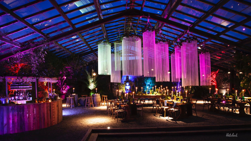 An evening Botanical- themed wedding at The Glass House on ANRÀN.