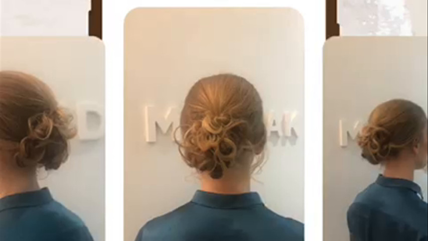 Soft mid length hair up